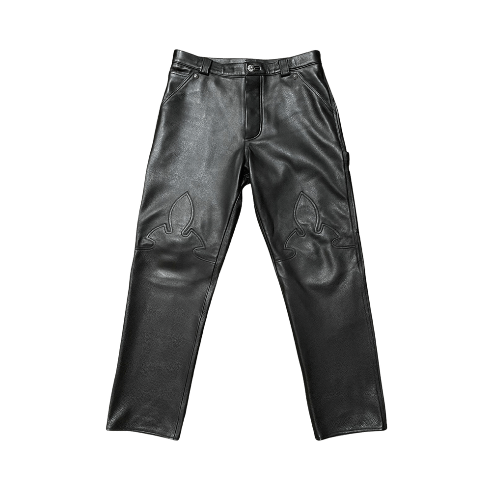 Leather Fleur Pants