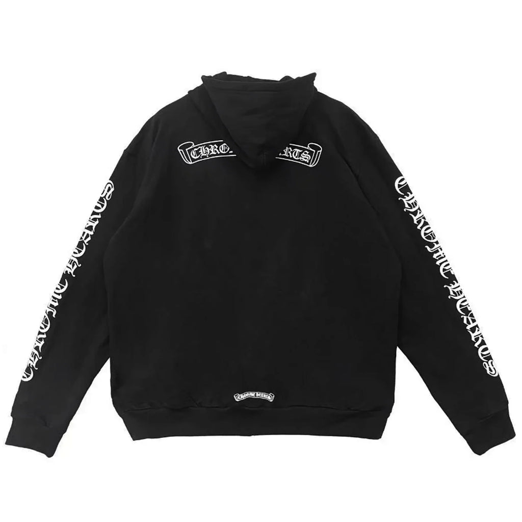 Chrome Hearts Scroll Pullover Hoodie "Black"
