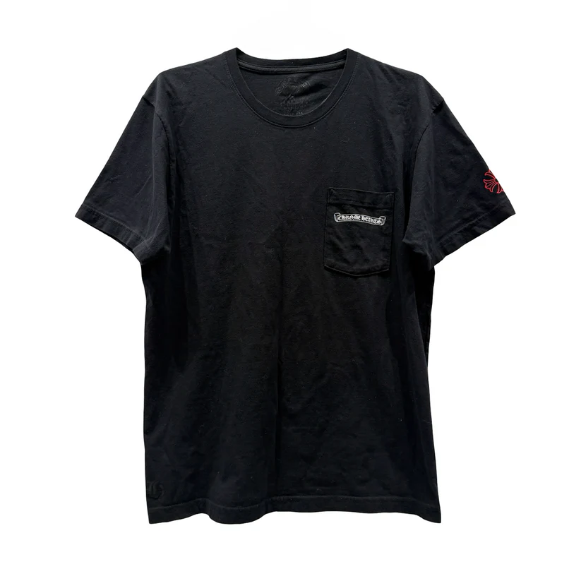 Chrome Hearts NYC Exclusive Scroll Logo Tee Black/Red