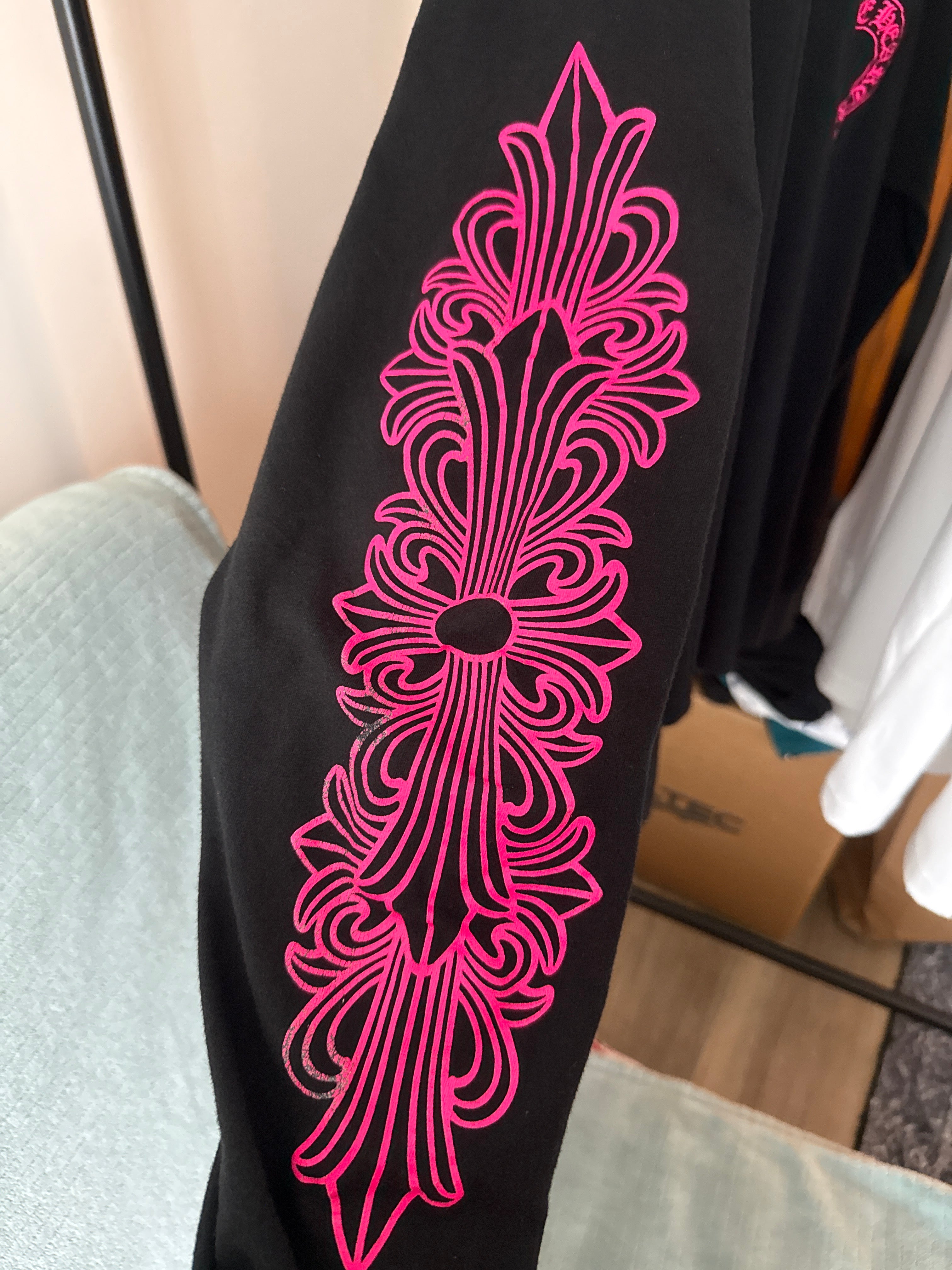 Chrome Hearts Pink Floral Long Sleeve